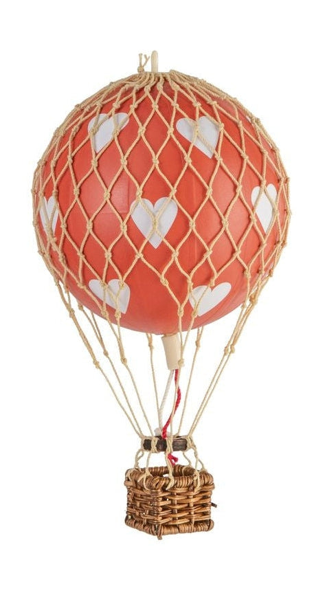 Authentic Models Drijvend de luchtballonmodel, rode harten, Ø 8,5 cm