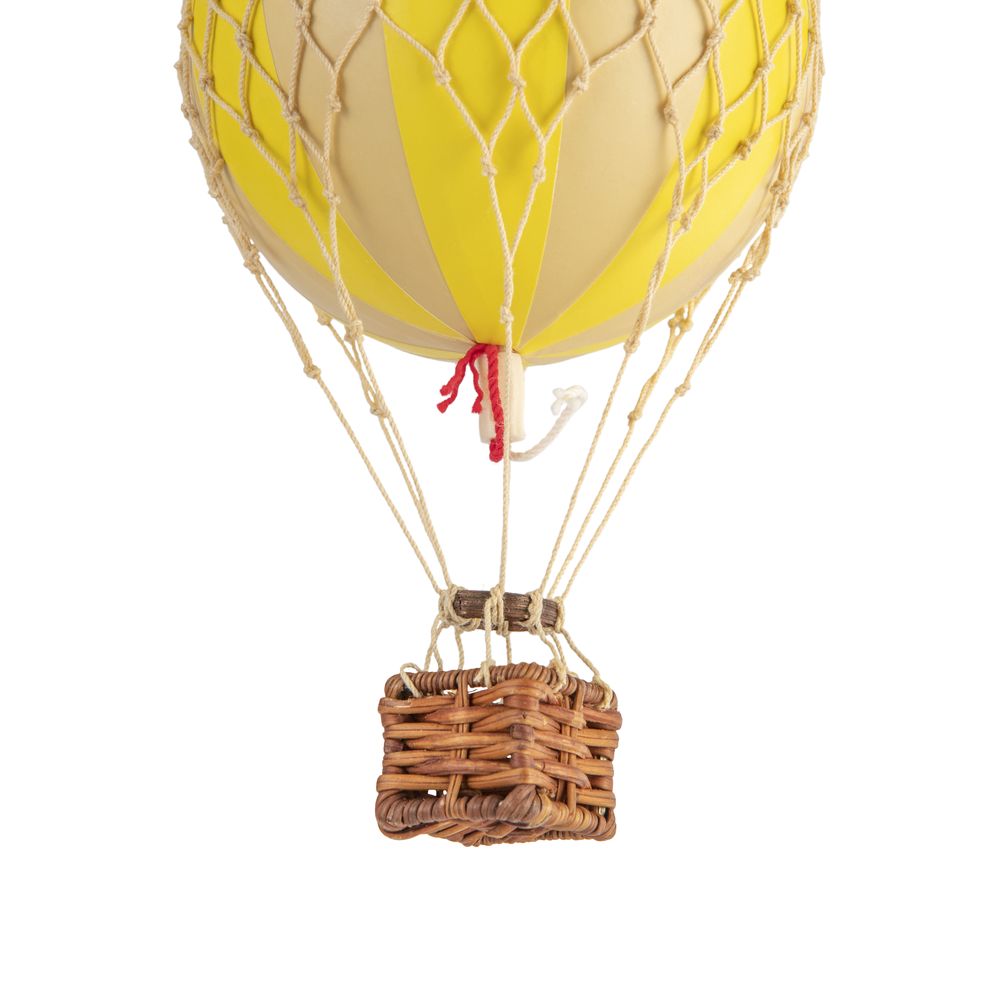 Authentic Models Drijvend de luchtballonmodel, gele dubbel, Ø 8,5 cm