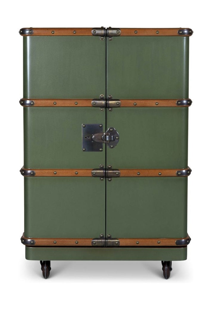 Modelos auténticos Bar de gabinete de maleta de viaje de Models Club, campo verde