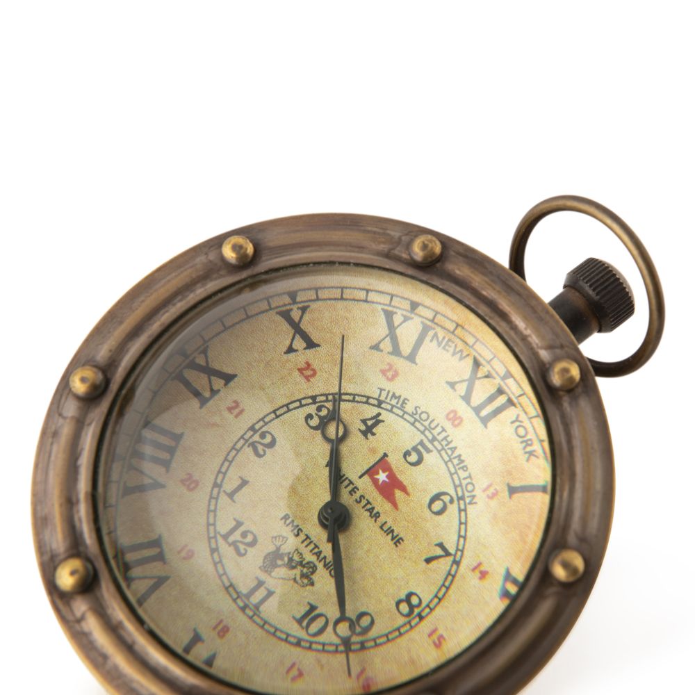 Autentiske modeller Porthole Eye of Time Watch, Bronzed