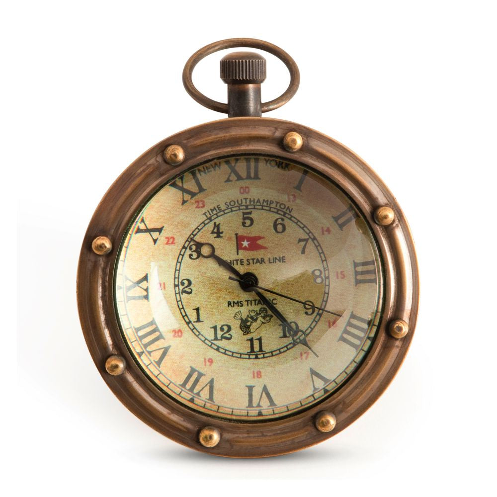 Autentiske modeller Porthole Eye of Time Watch, Bronzed
