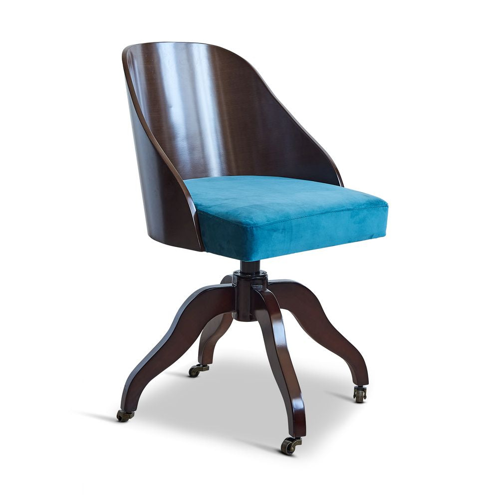 Authentic Models Desk Chair Bowl Shaped Backrest, Green