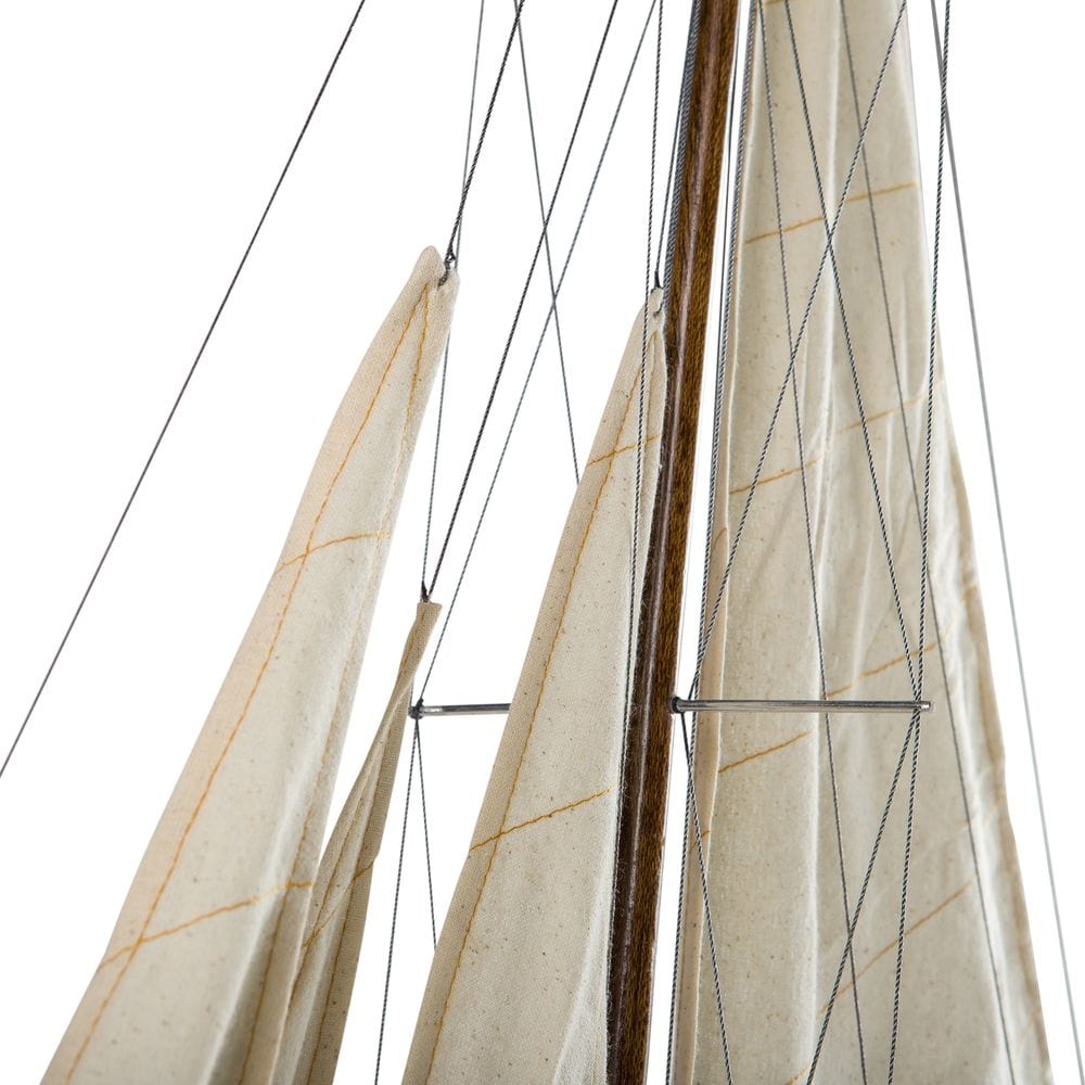 真实的型号三叶草游艇木帆船模型