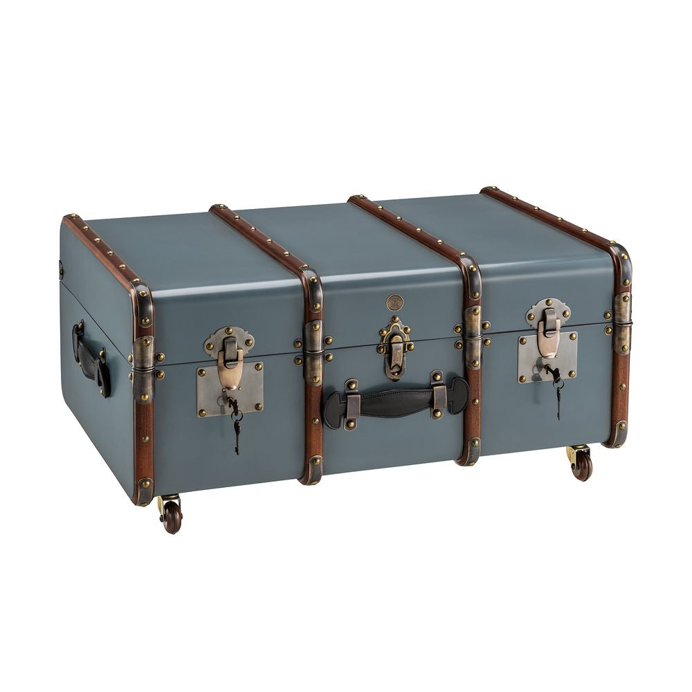 Authentic Models Stateroom Trunk Coffee Table, Petrol