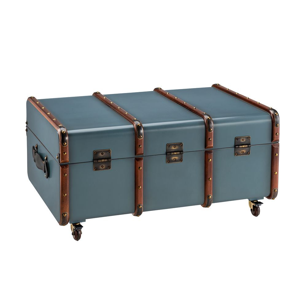 Authentic Models Stateroom Trunk Coffee Table, Petrol