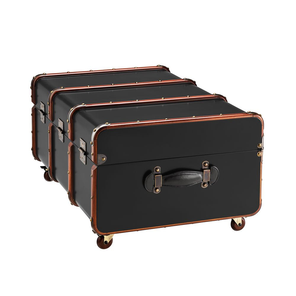 Authentic Models Stateroom Trunk Coffee Table, Black