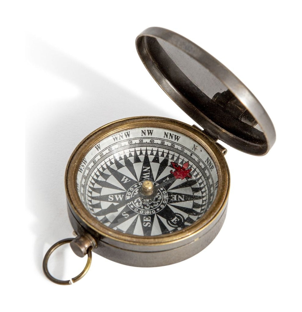 Autentiske modeller lomme kompass bronse, liten