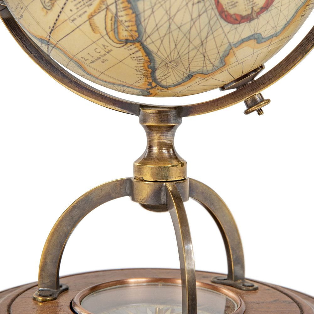 Authentic Models Terrestrische wereldbol met kompas