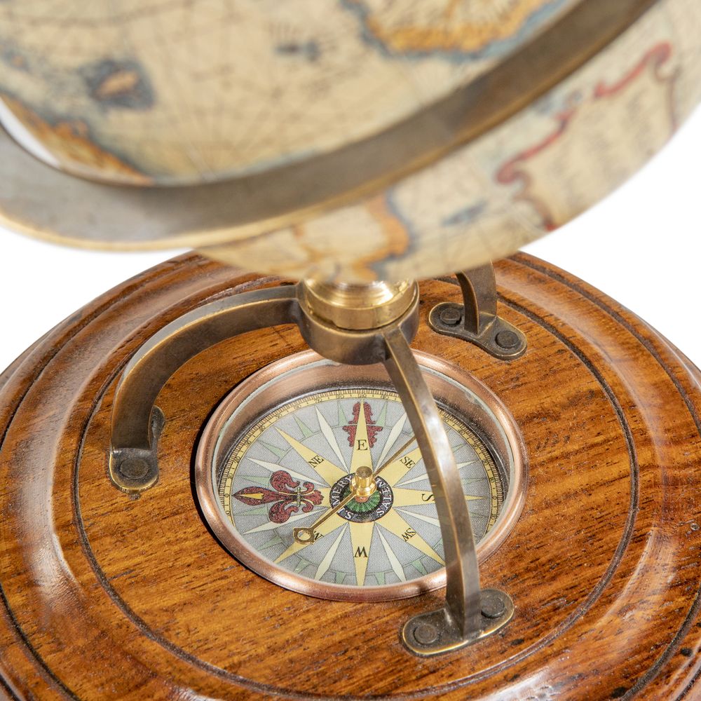 Autentiske modeller Terrestrisk klode med kompass