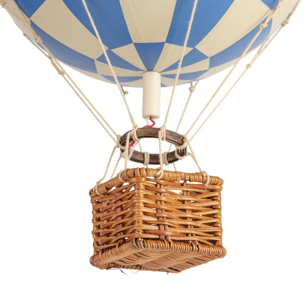Authentic Models Travels Light Balloon Model, Check Blue, ø 18 Cm