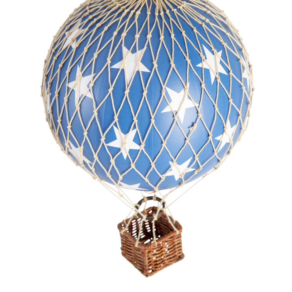 Authentic Models Reizen licht ballonmodel, blauwe sterren, Ø 18 cm