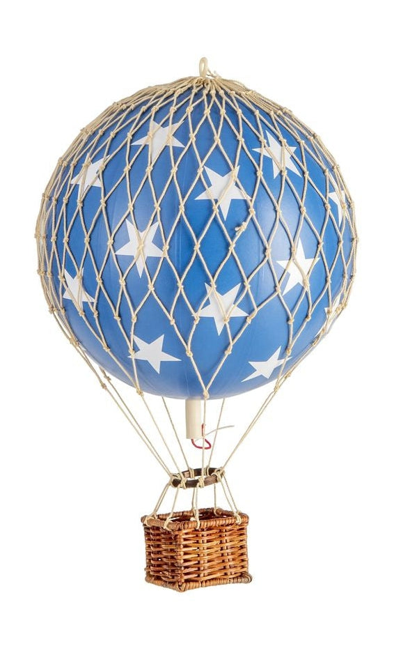 Autentiske modeller reiser lys ballongmodell, blå stjerner, ø 18 cm