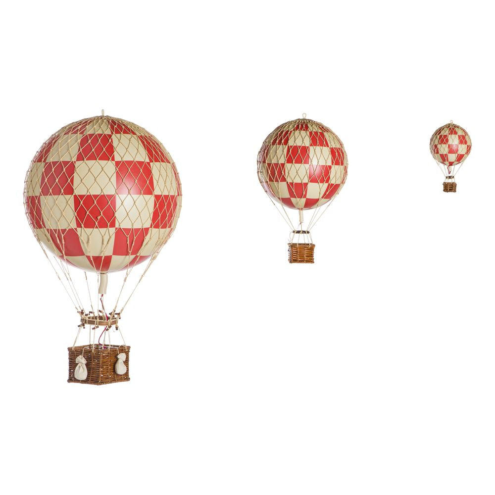 Authentic Models Travels Light Ballon Modell, Karo Rot, ø 18 Cm