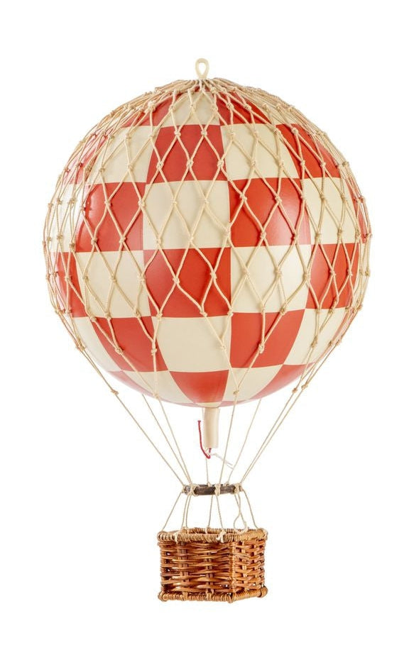 Authentic Models Matkustaa kevyen ilmapallomallin, tarkista punainen, Ø 18 cm