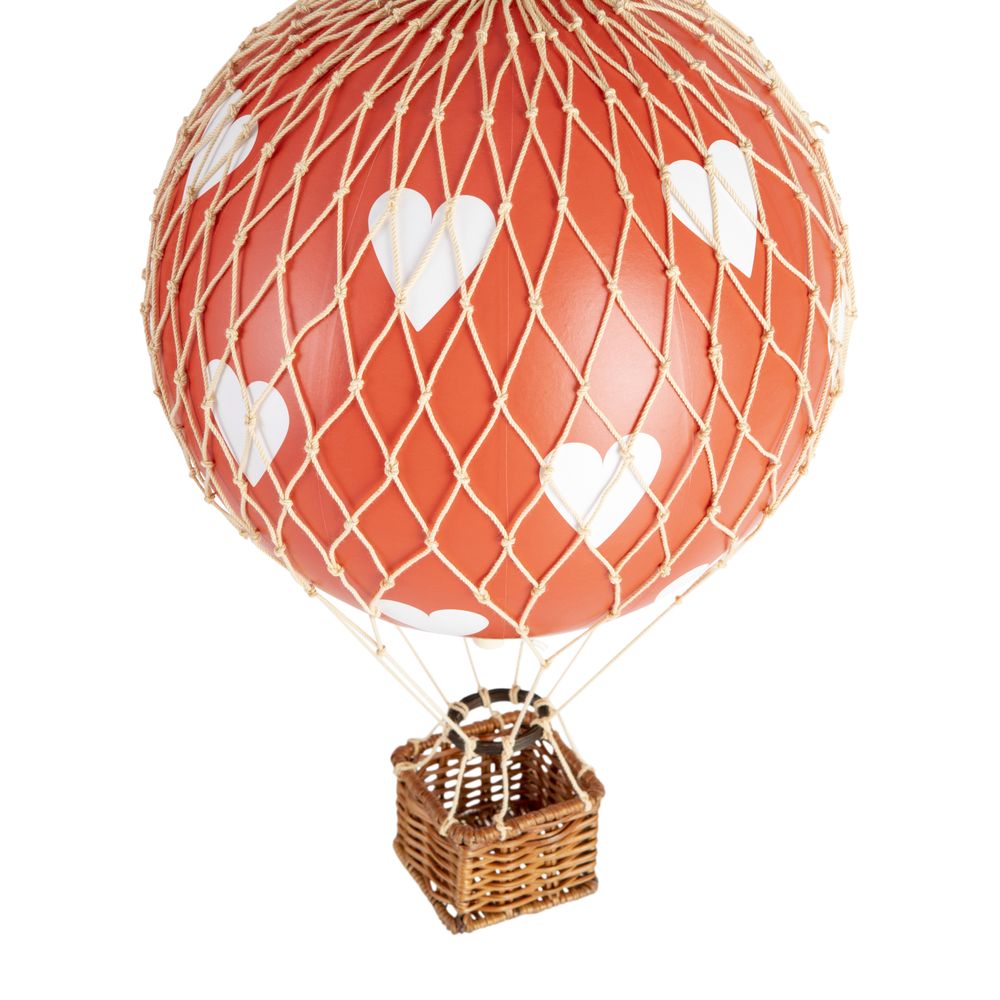 Authentic Models Travels Light Balloon Model, Red Hearts, ø 18 Cm