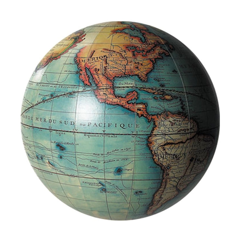 真实的型号Vaugondy Earth Globe 14厘米，多色