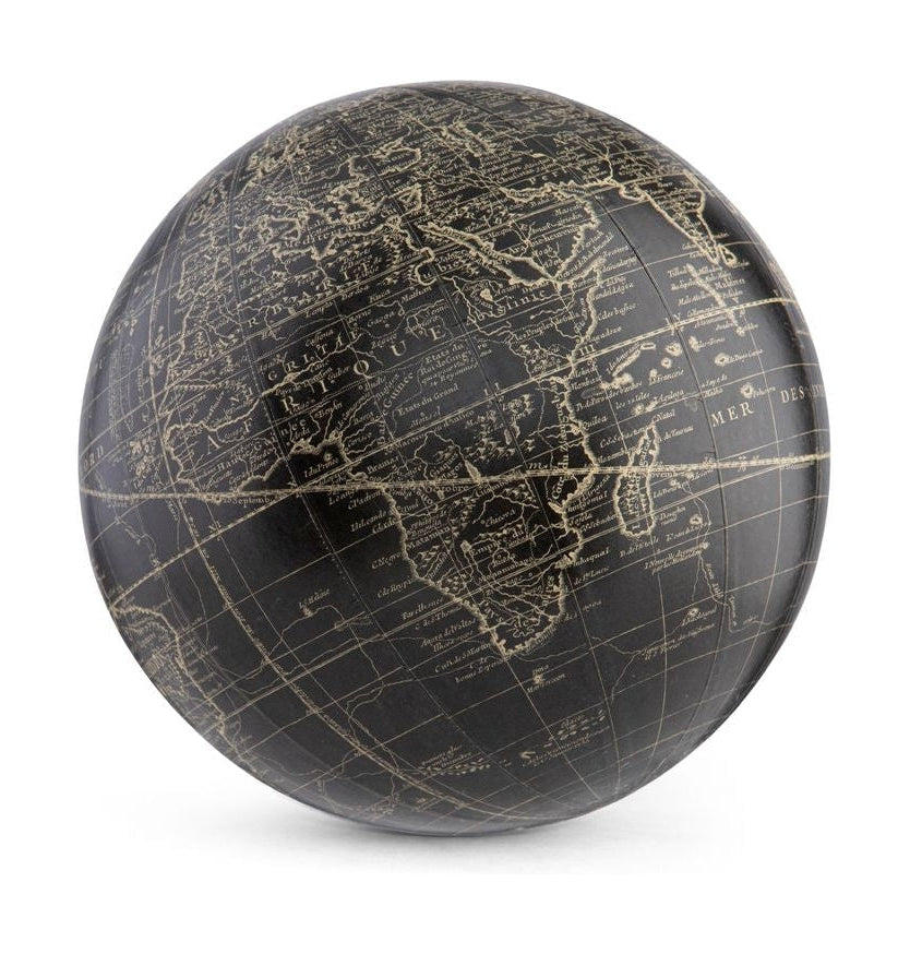 真实的型号Vaugondy Earth Globe 14厘米，黑色