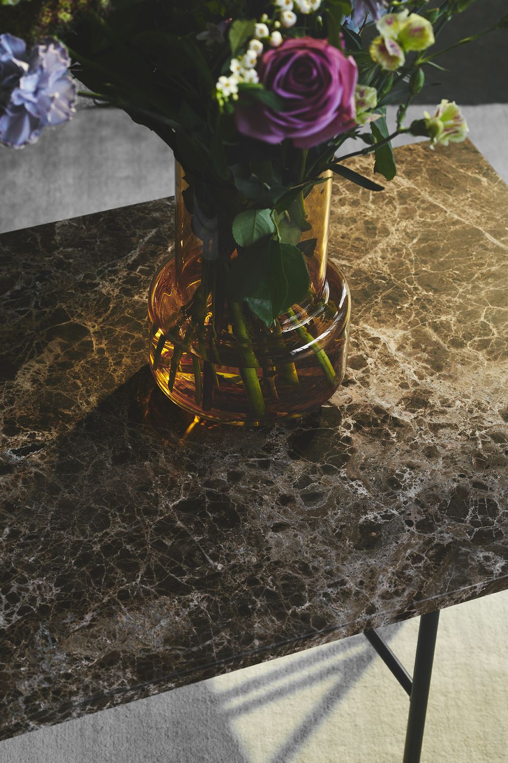 Tavolino di caffettiera Hansen Bent Hansen L 108 cm, marmo marrone scuro emperador
