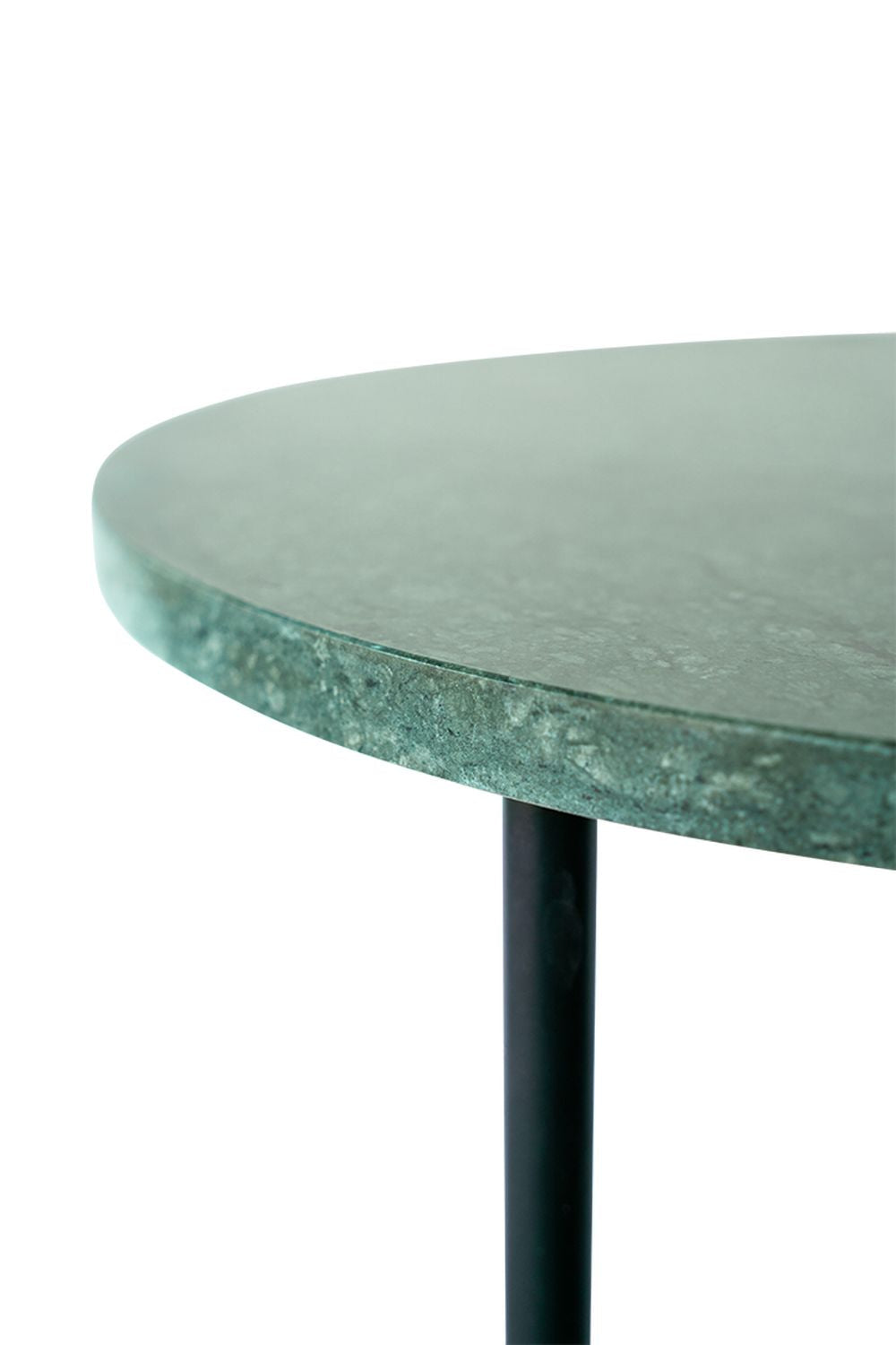 Tavolino a metropolitana Hansen piegata Ø 65 cm, marmo Verde Guatemala