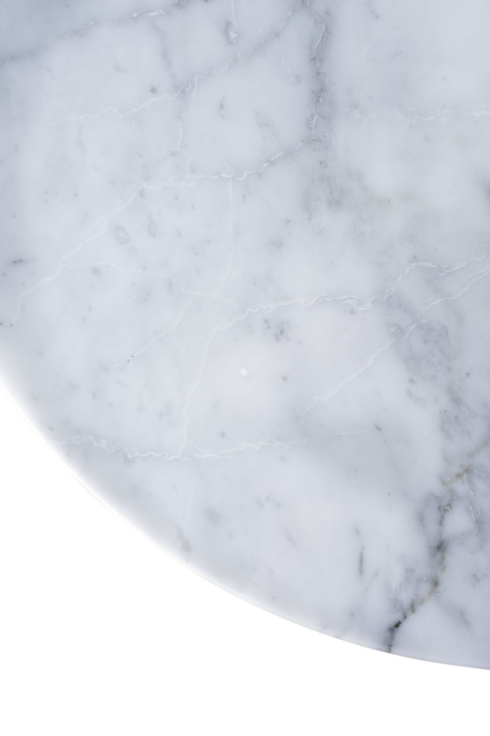 Bent Hansen Table basse de métro Ø 65 cm, marbre de carrara blanche