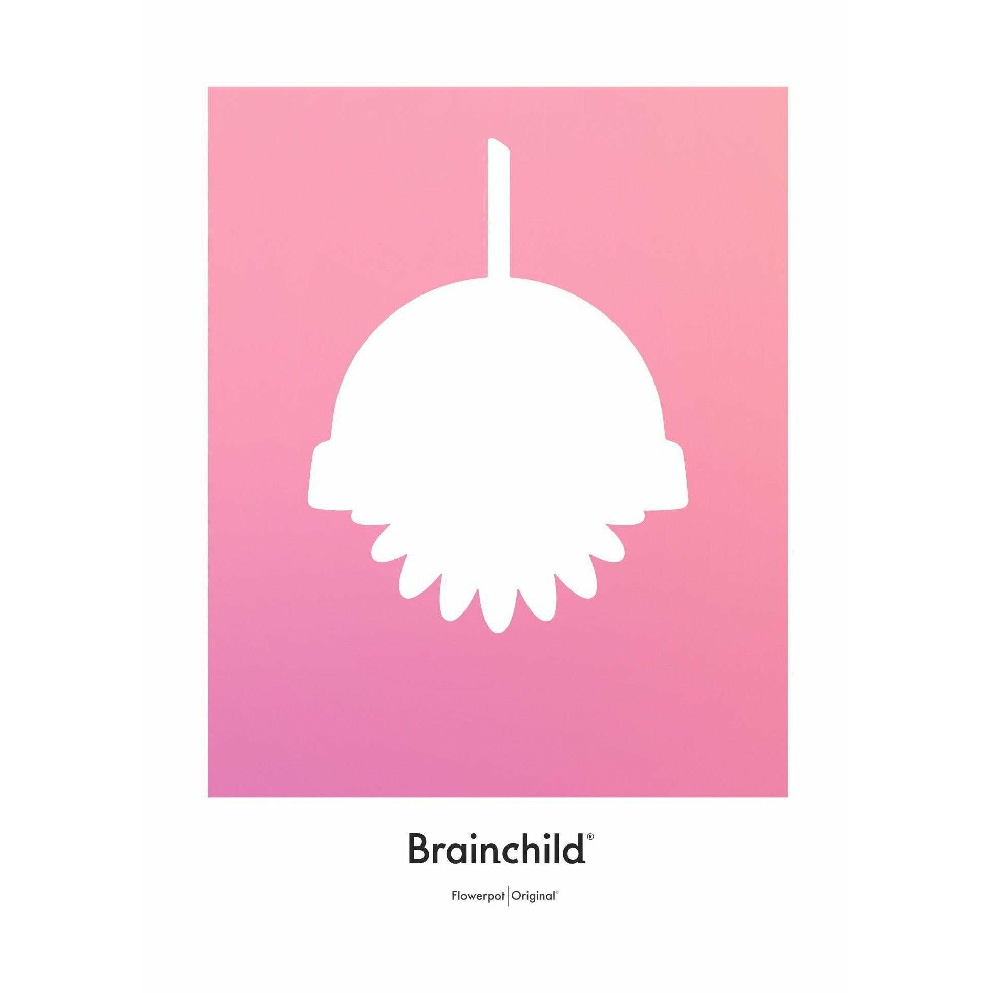 Brainchild Flowerpot Design -kuvakkeen juliste ilman kehystä 50 x70 cm, vaaleanpunainen