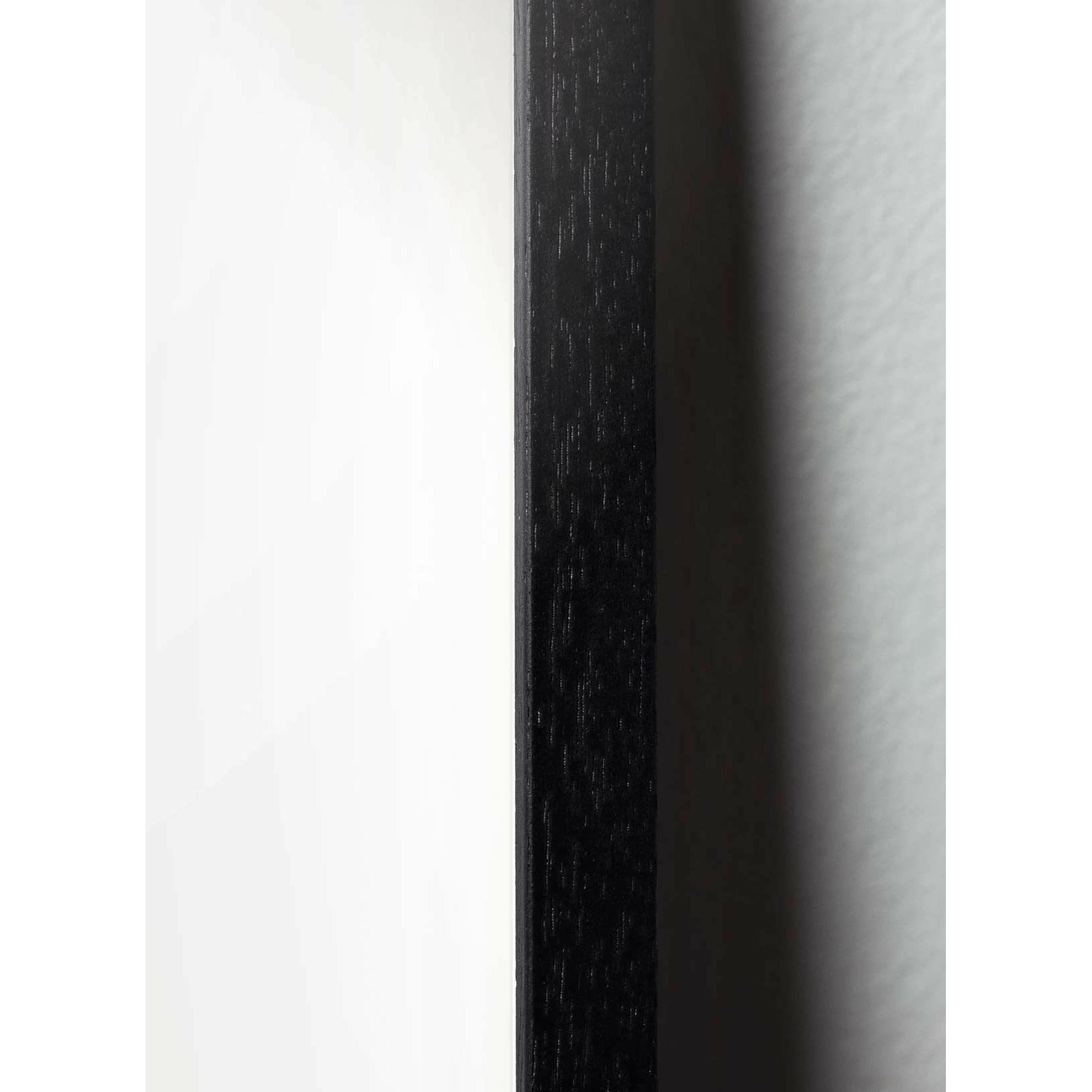 Brainchild Blumentopf Design Icon Poster, Rahmen aus schwarz lackiertem Holz 70 X100 Cm, grau