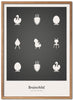 Frame poster di icone di design da un'idea di legno chiaro 70x100 cm, grigio scuro