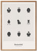 Frame poster di icone di design da un'idea di legno chiaro 70x100 cm, grigio chiaro