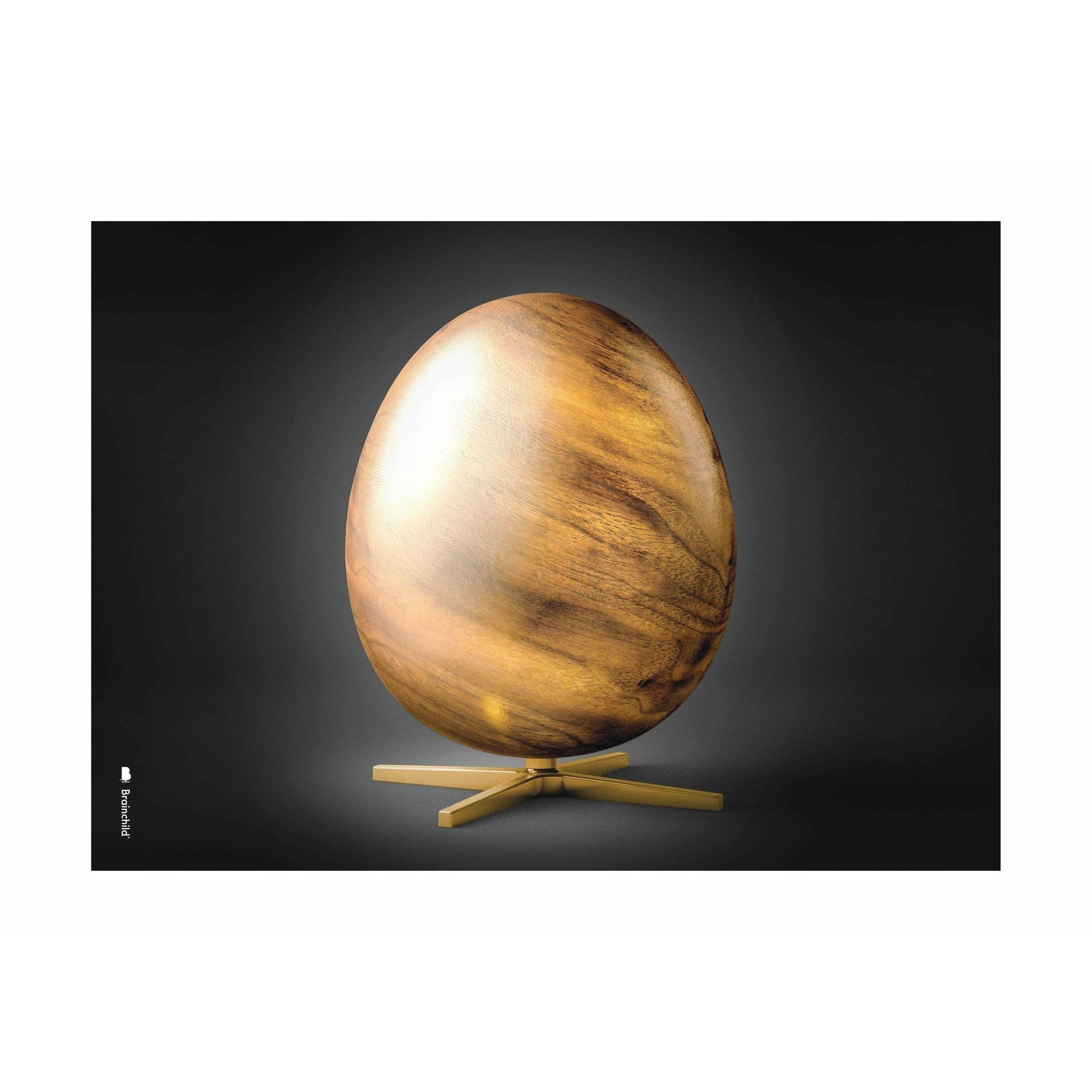 Brainchild Egg Cross Format Poster uten ramme 30 x40 cm, svart