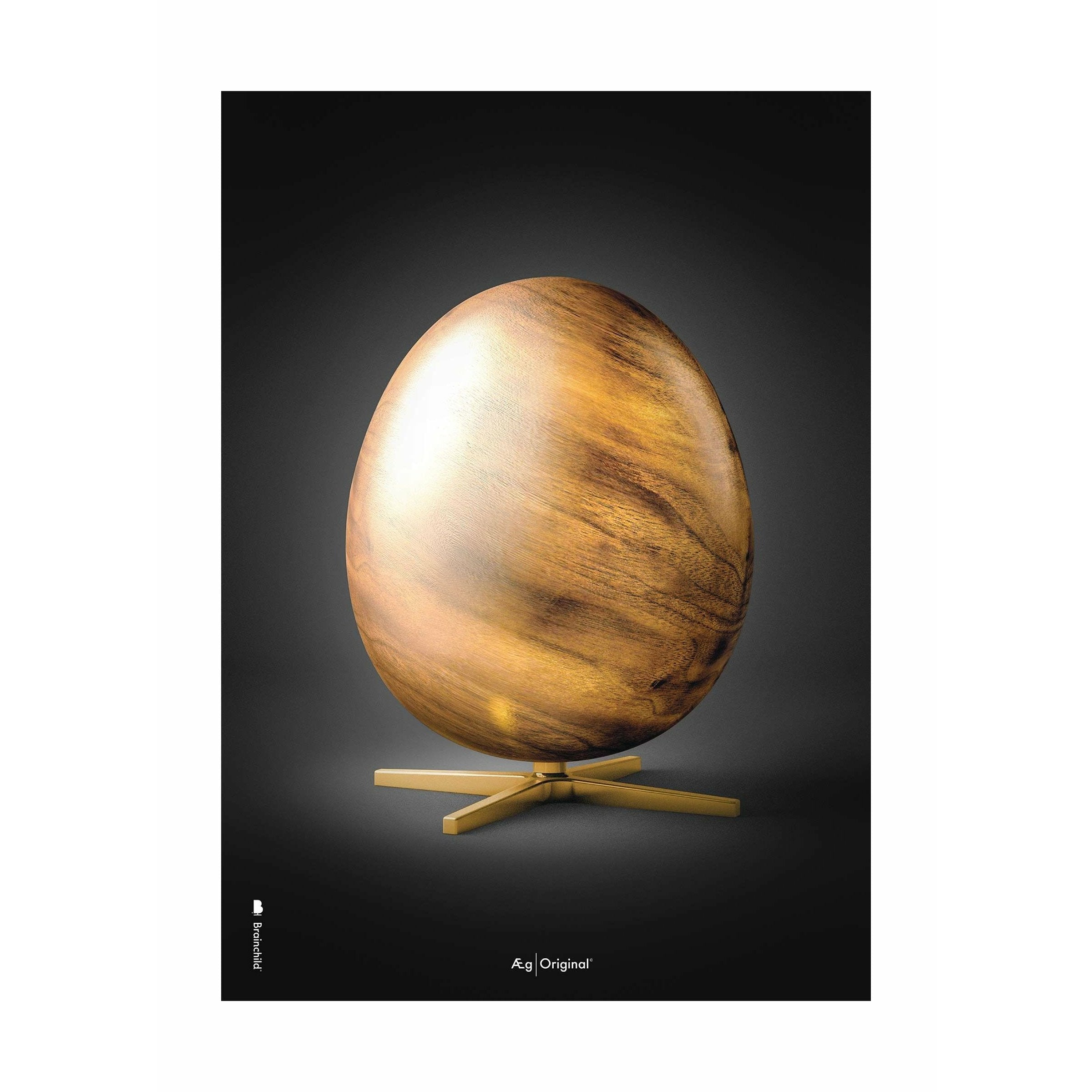 创意鸡蛋图形海报没有框架70 x100 cm，黑色