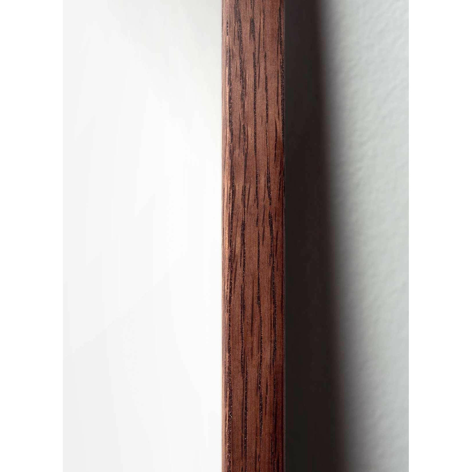Póster de línea Swan de creación, marco de madera oscura A5, fondo blanco