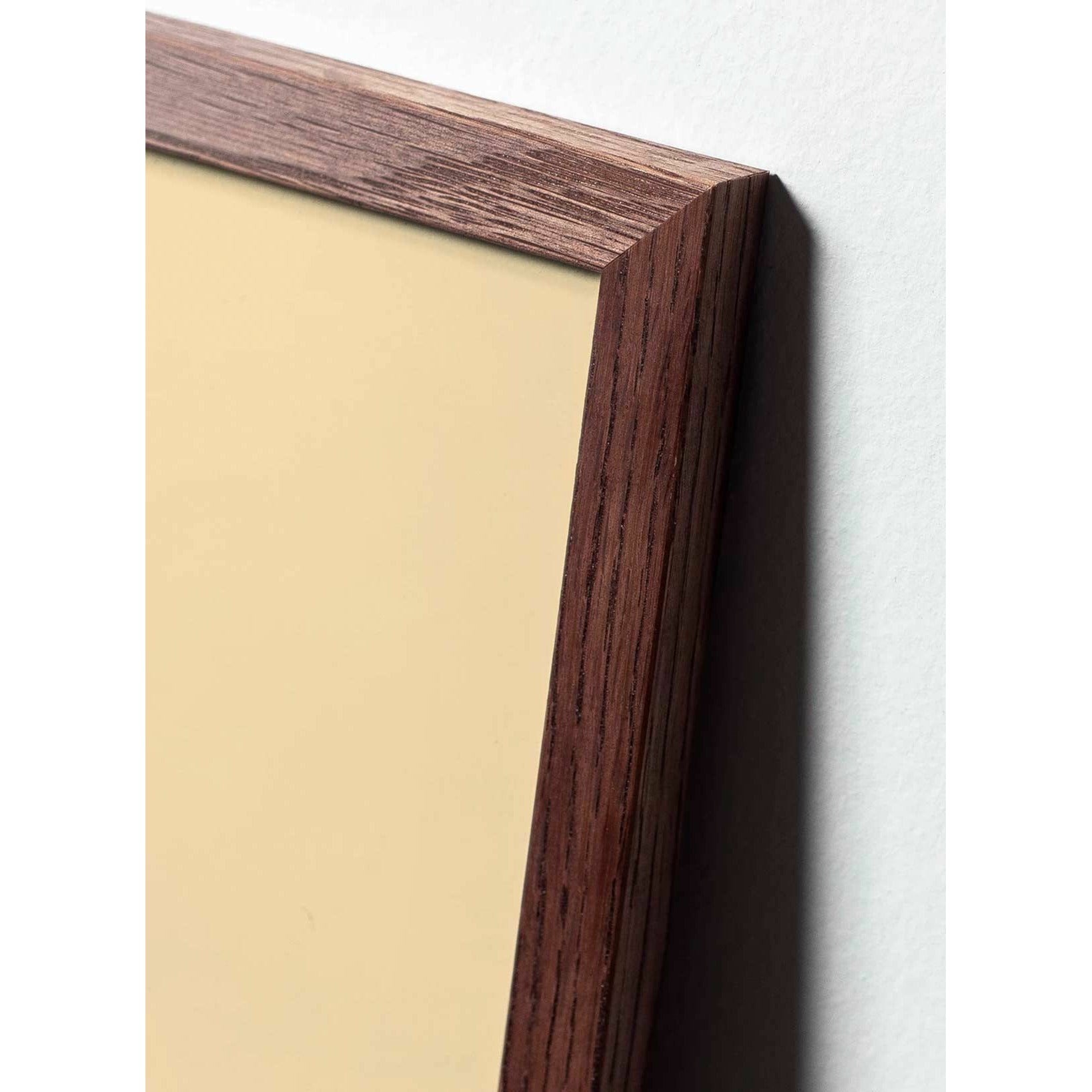 Póster de línea Swan de creación, marco de madera oscura A5, fondo blanco