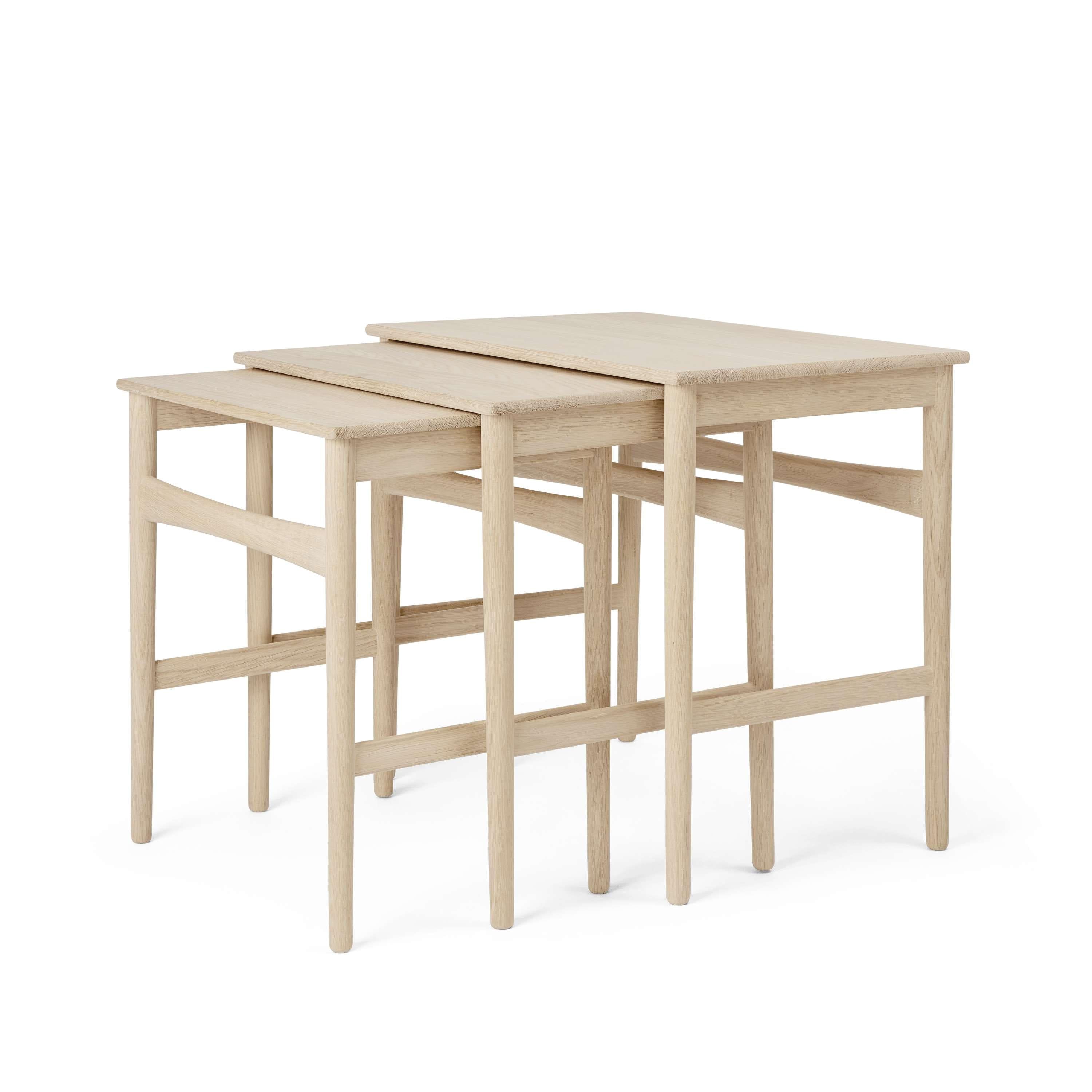 Carl Hansen Tables latérales de nidification CH004, savon en chêne