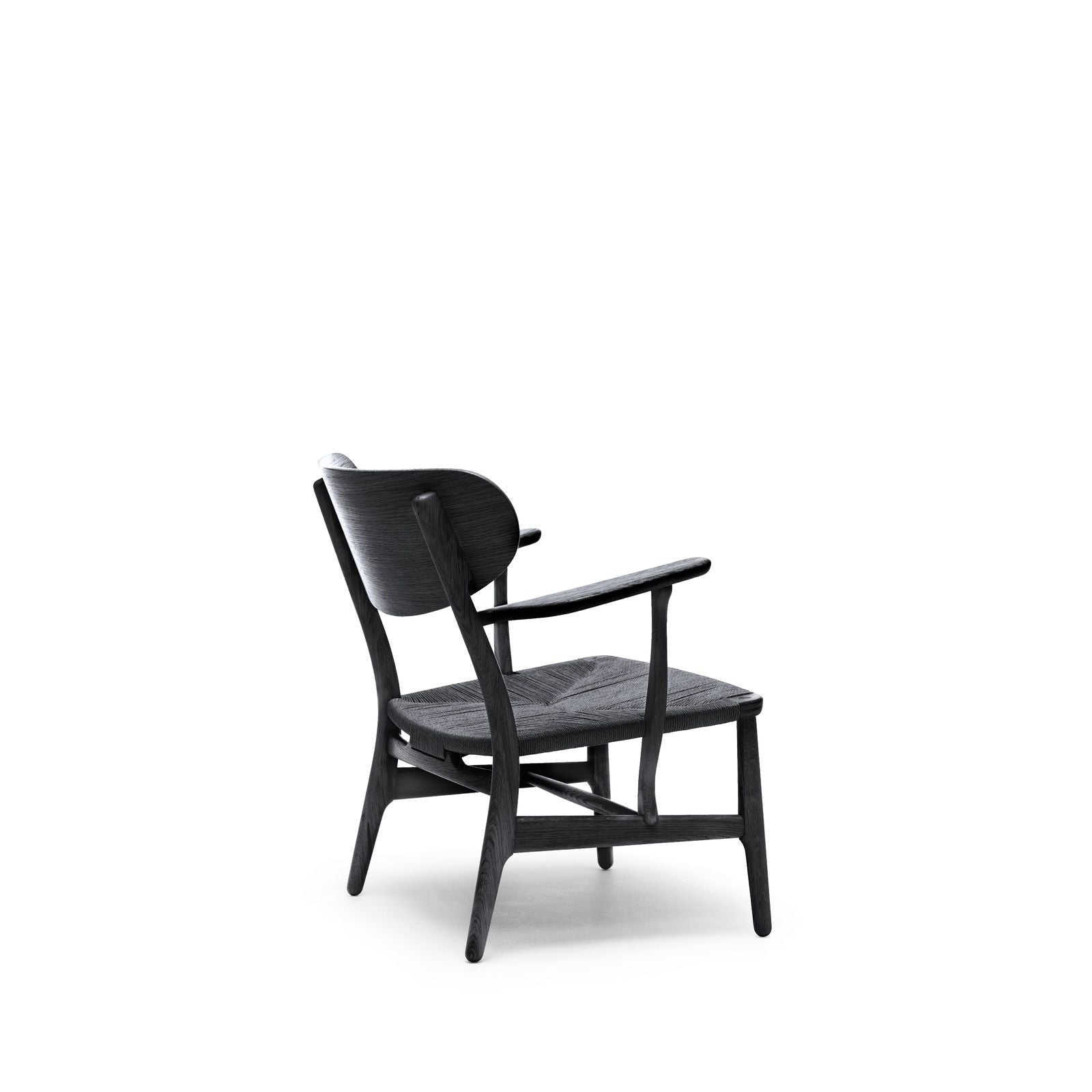 Carl Hansen CH22 Lounge Chair, Black Oak/Black