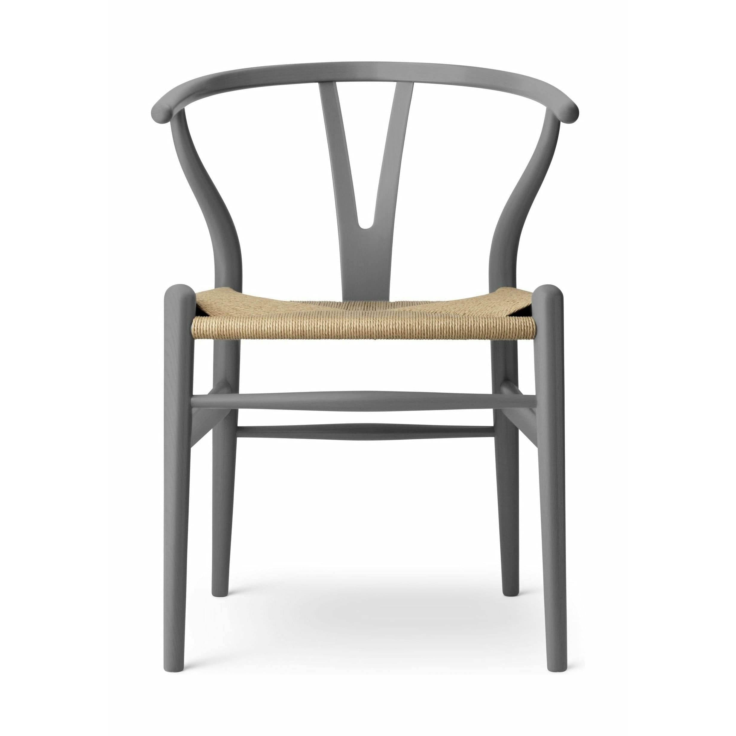 Carl Hansen CH24 Oak de silla de espiga, pizarra/cordón natural