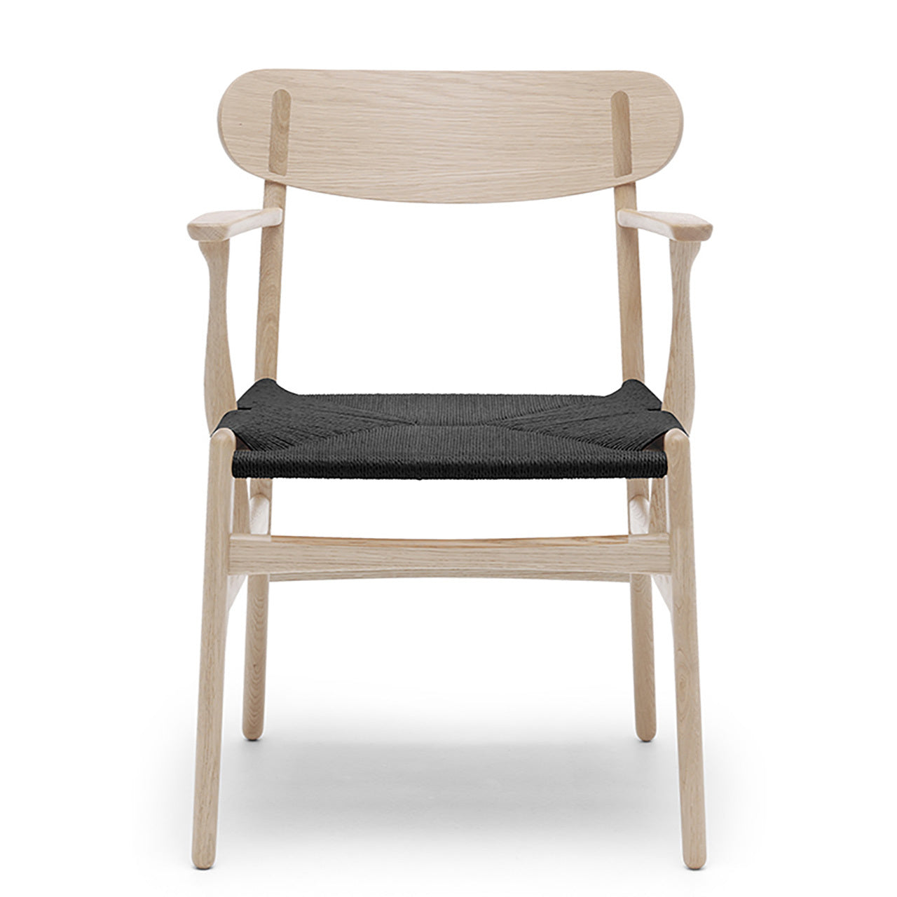 Carl Hansen CH26 sedia, sapone in quercia/carta di carta nera