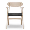 Carl Hansen CH26 sedia, sapone in quercia/carta di carta nera