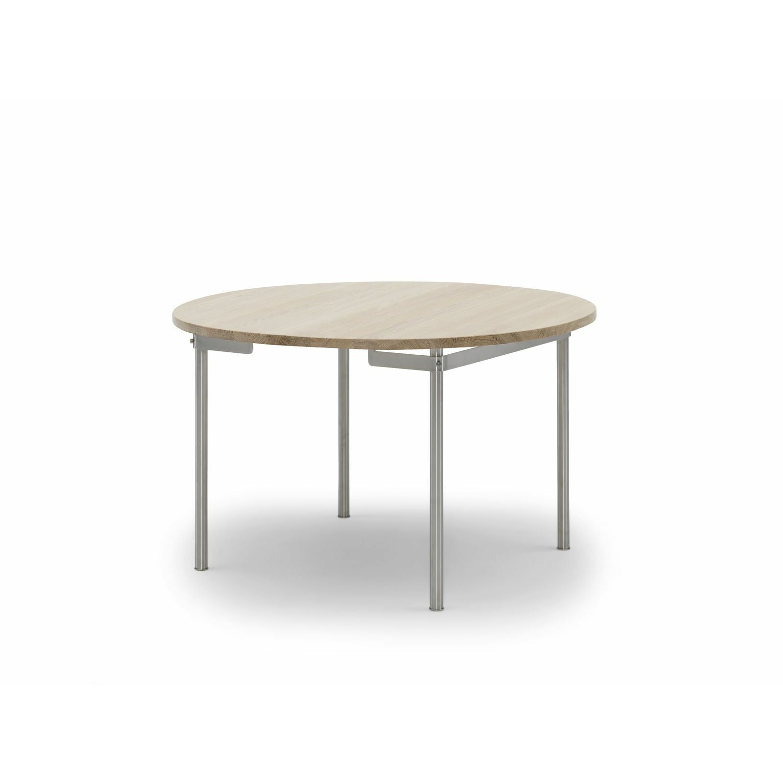 卡尔·汉森（Carl Hansen）CH388餐桌不锈钢包括另外2个盘子，白色上油橡木