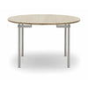 Carl Hansen Ch388 Dining Table Stainless Steel Incl. 2 Additional Plates, White Oiled Oak