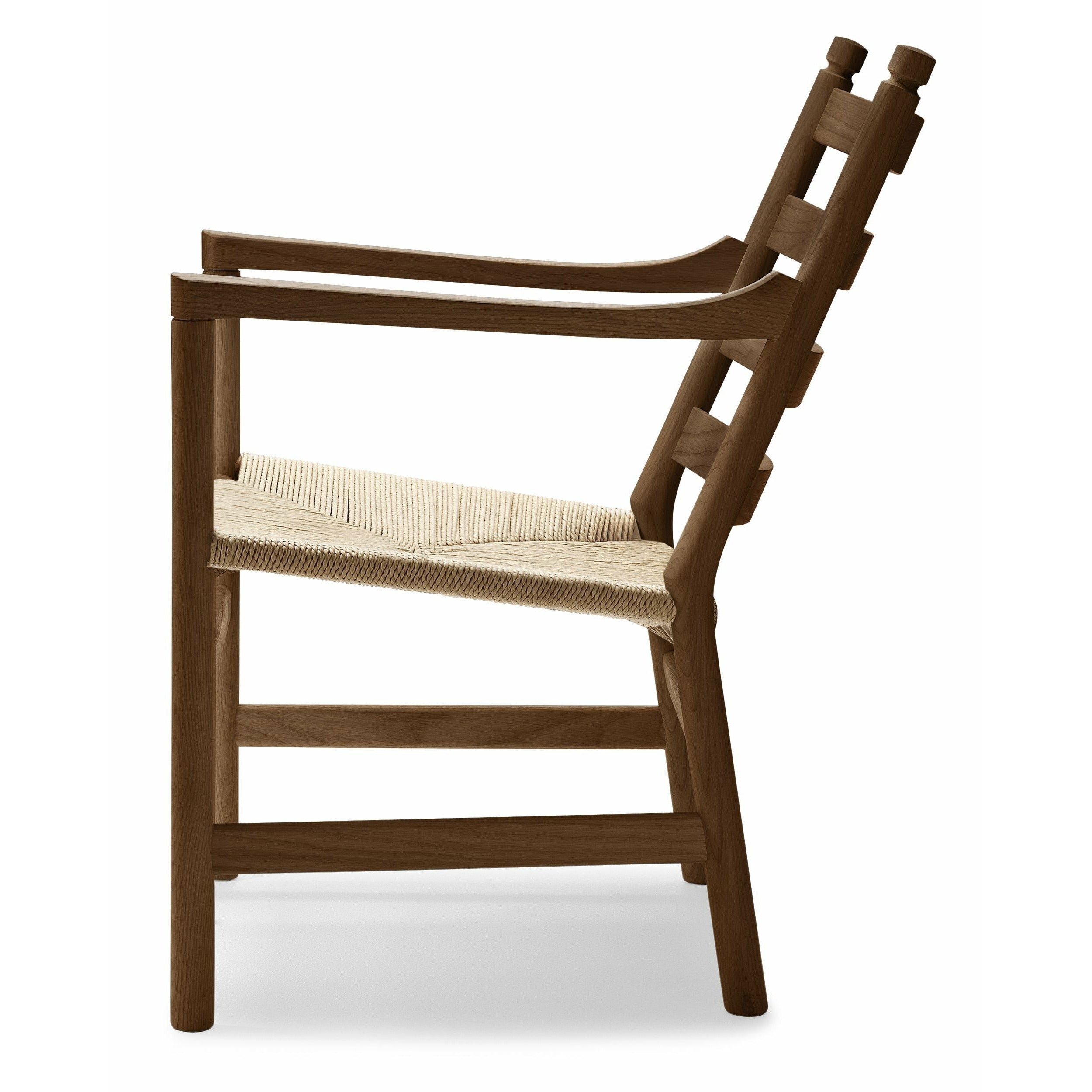 Carl Hansen Ch44 Lounge Chair Eiche rauchfarbenes Öl, Naturkordel