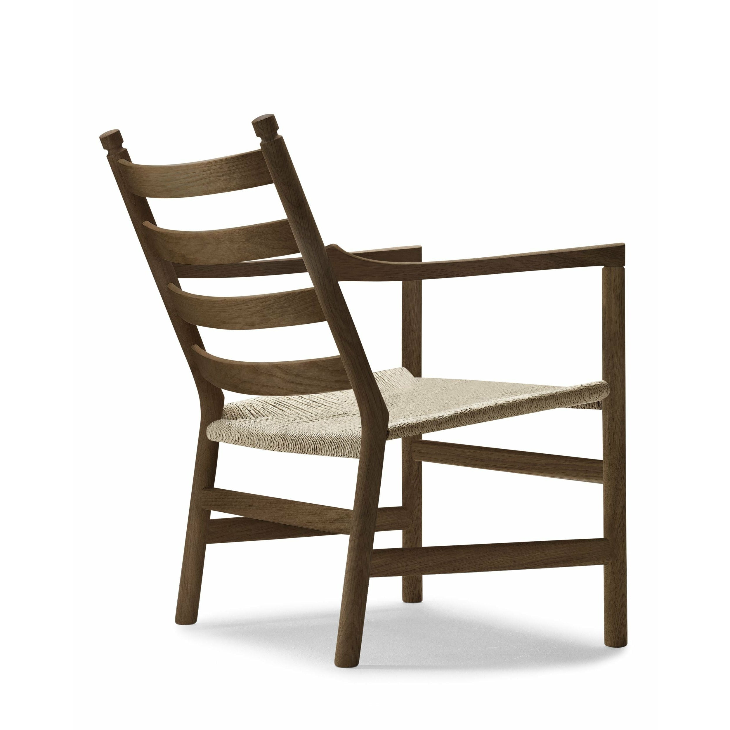 Carl Hansen CH44 sedia da salone olio color fumo in quercia, cordone naturale