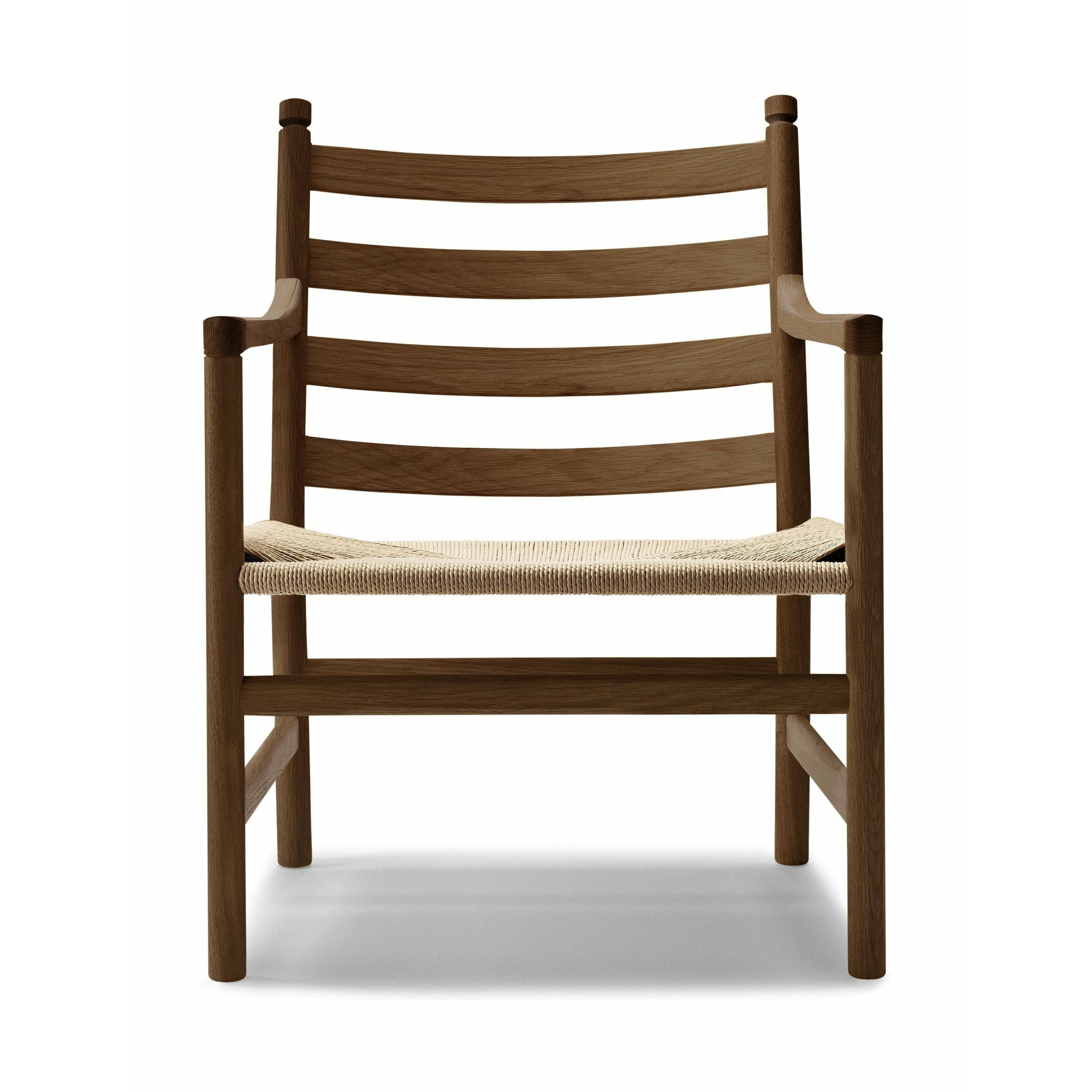 Carl Hansen CH44 Silla de salón Oak Smoke Oil, Cordón Natural