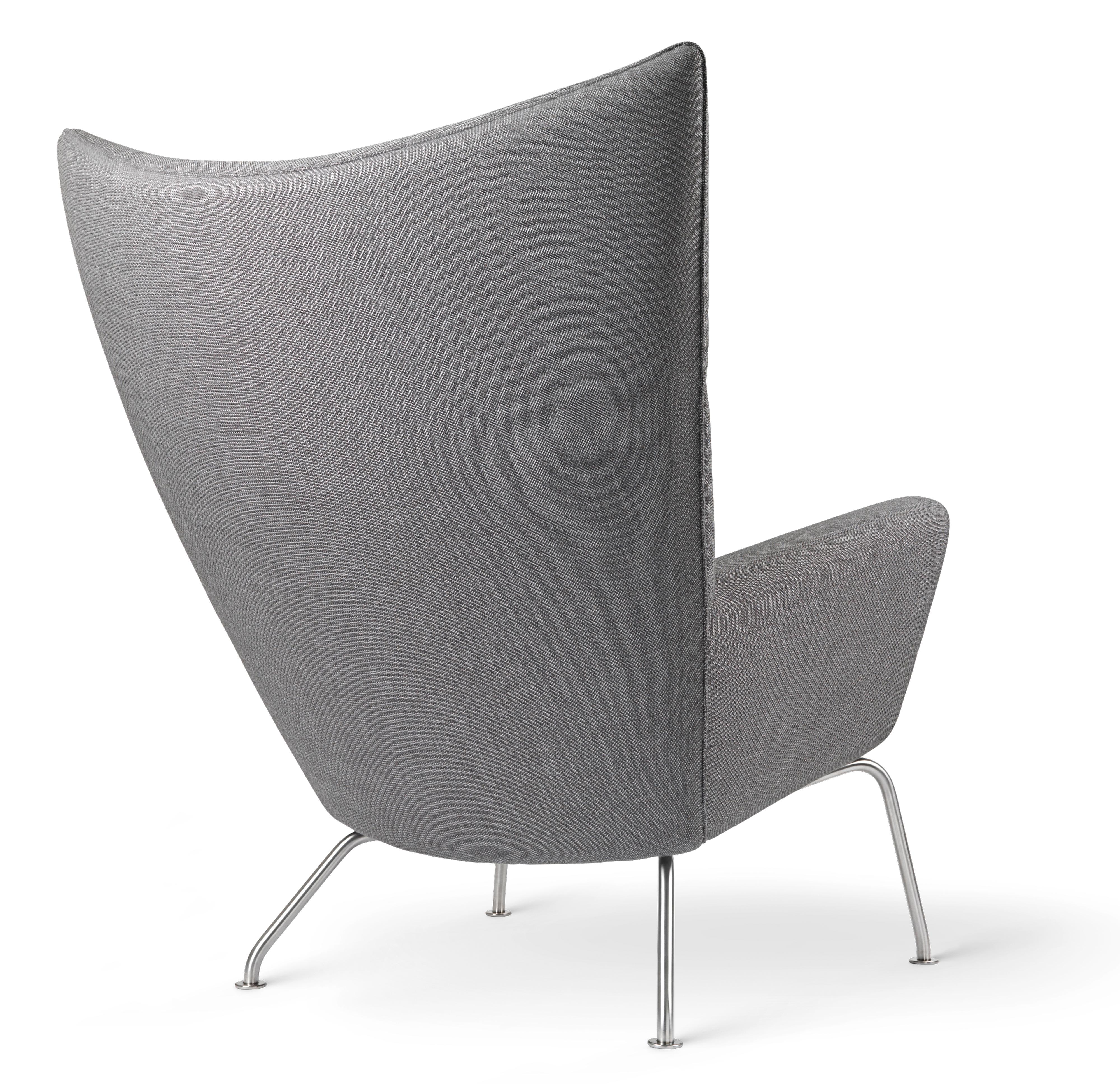 Carl Hansen CH445 Wing Chair, Steel/Passion 6101