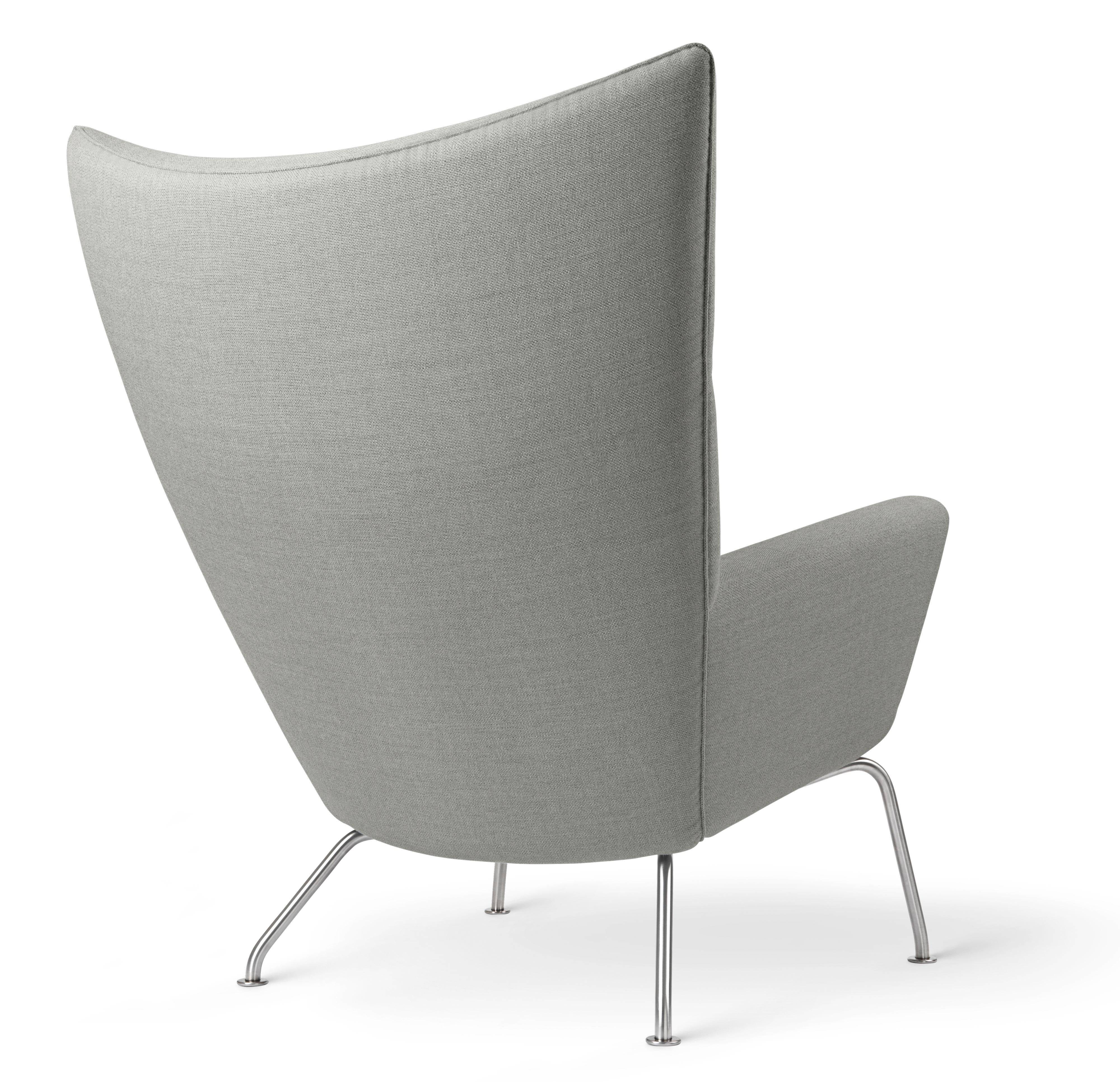 Carl Hansen CH445 Wing Chair, Steel/Passion 13101