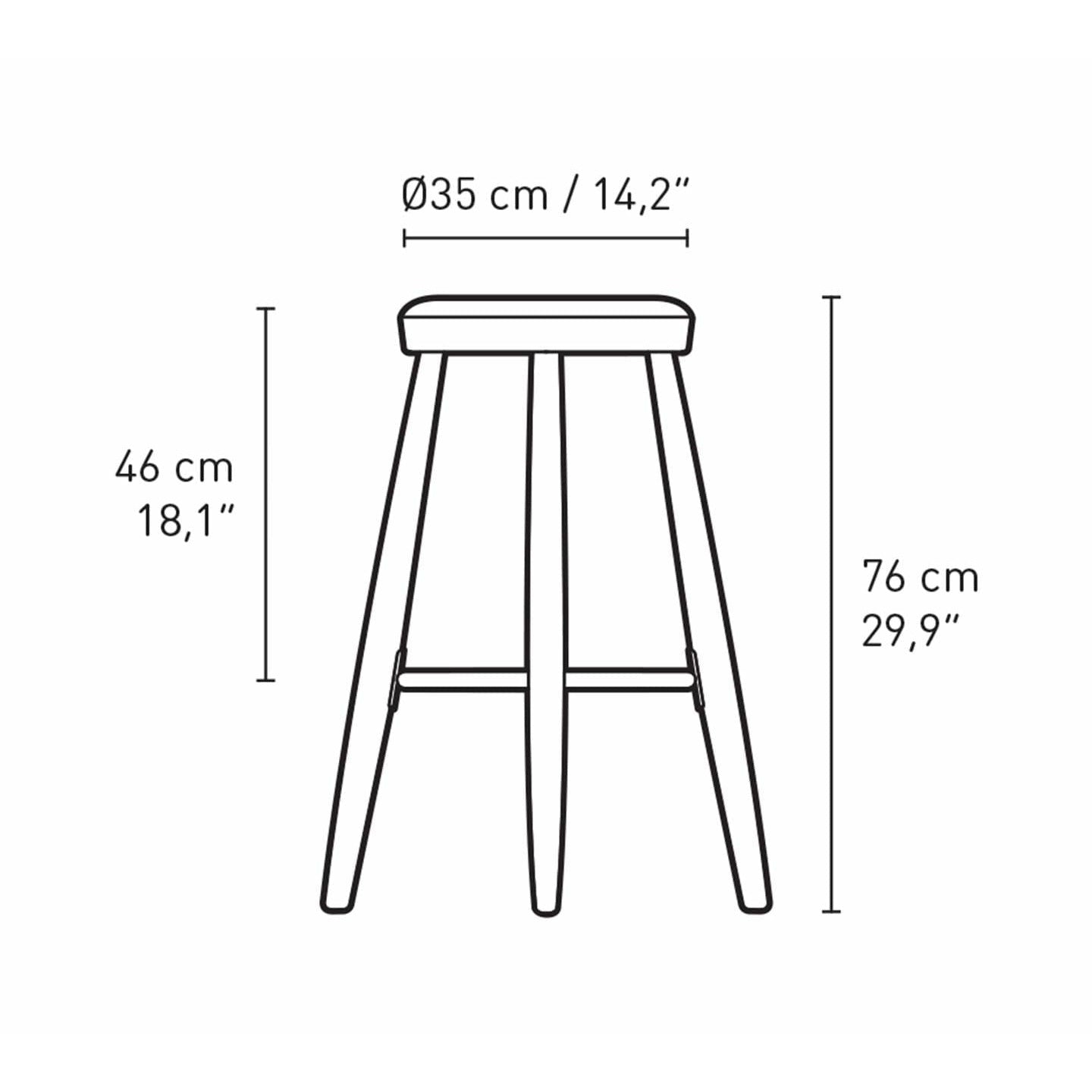 Carl Hansen CH56 Bar Habura de roble Aceite de color de humo, Thor 301