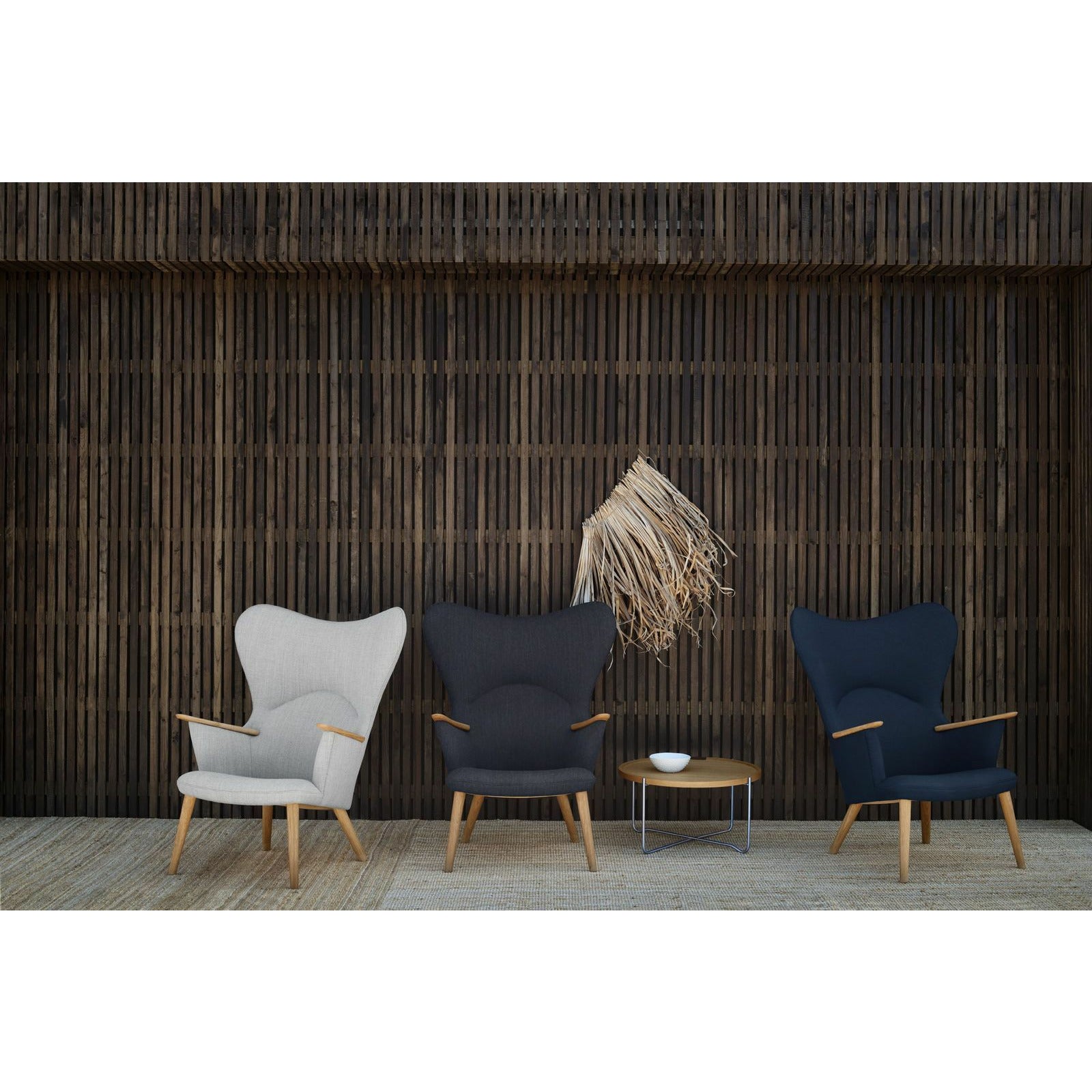 Carl Hansen CH78 Mama Bear Lounge sedia, olio di quercia/fiord nero 0191