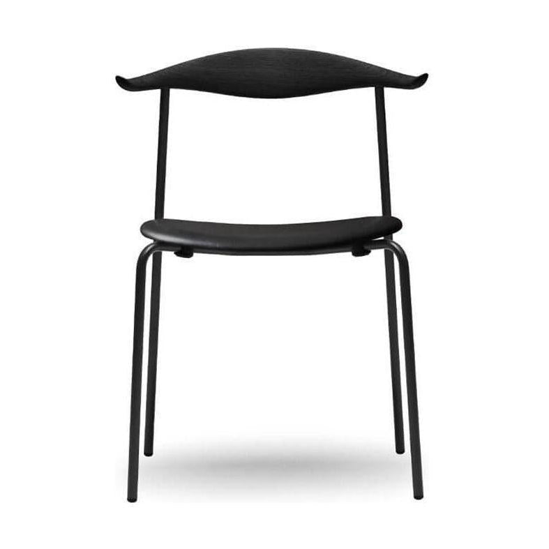 Carl Hansen CH88 P -stol, sort bøg/sort læder/sort krom