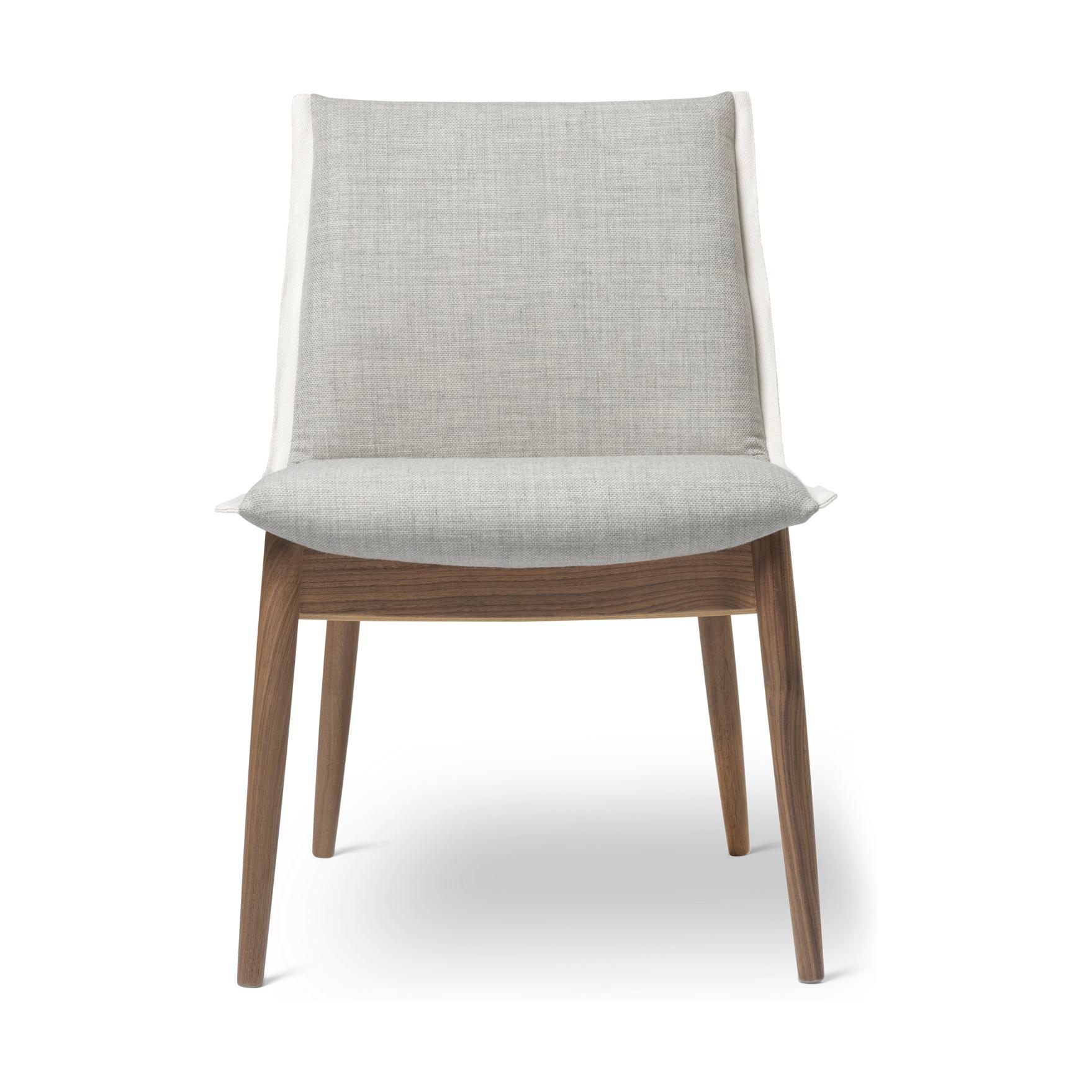 Carl Hansen E004 Embrace Chair, oljad valnöt, grå tyg