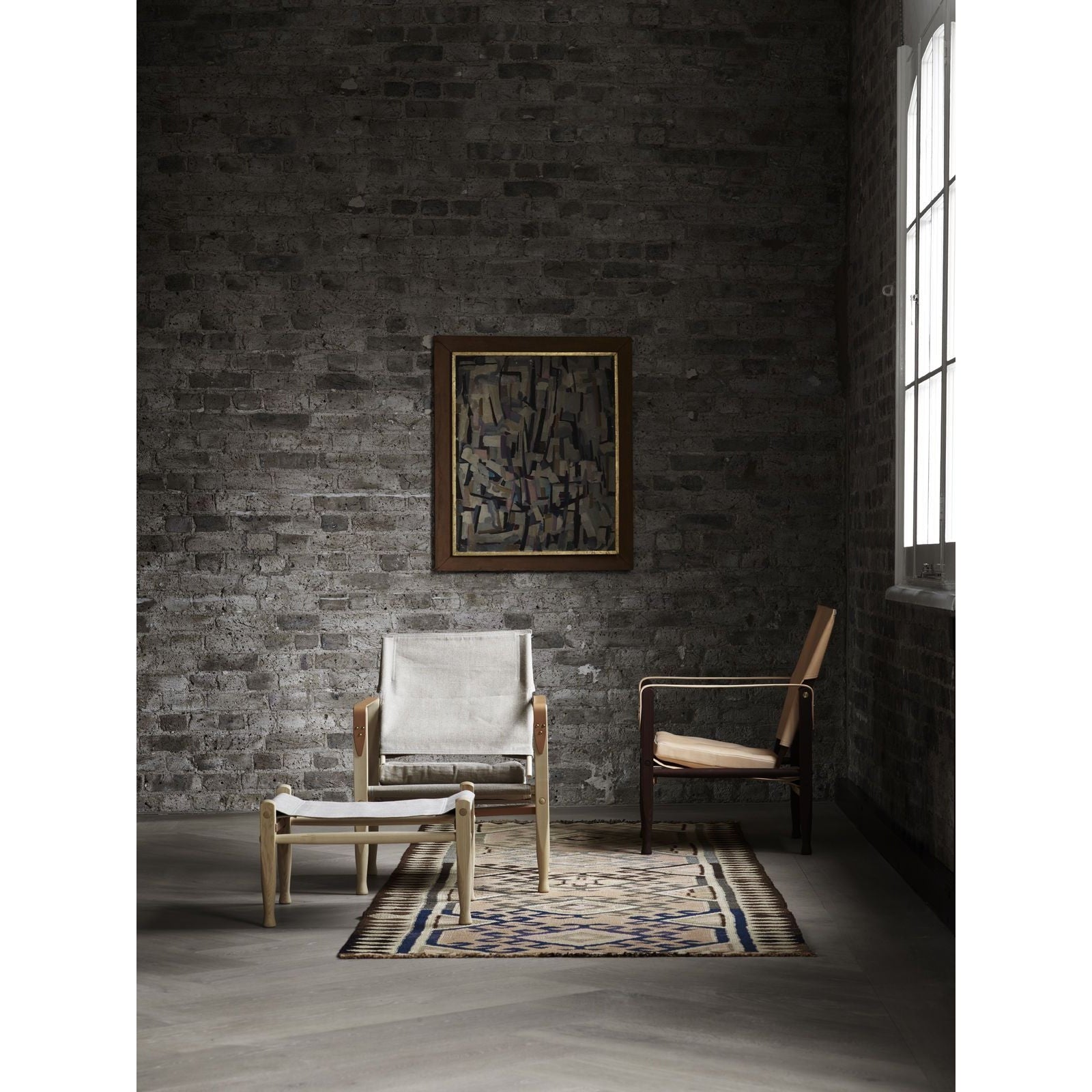 Carl Hansen KK47000 Safari -stoel, geoliede as/natuurlijk