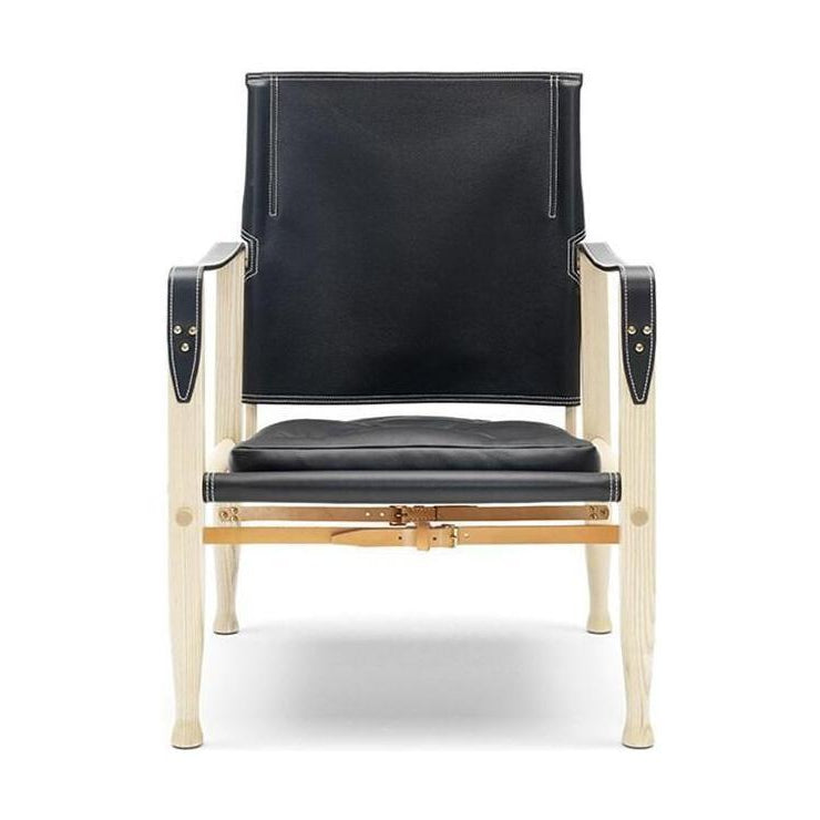 Carl Hansen KK47000 Safari stóll, olíað ösku/svart leður